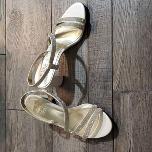 Naturalizer Womens Vanessa2 Rhinestone Embellished Strappy Heeled Sandal sz 6M